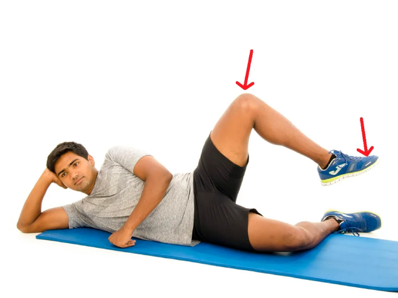 Bài tập Side Leg Lift With Bent Knee