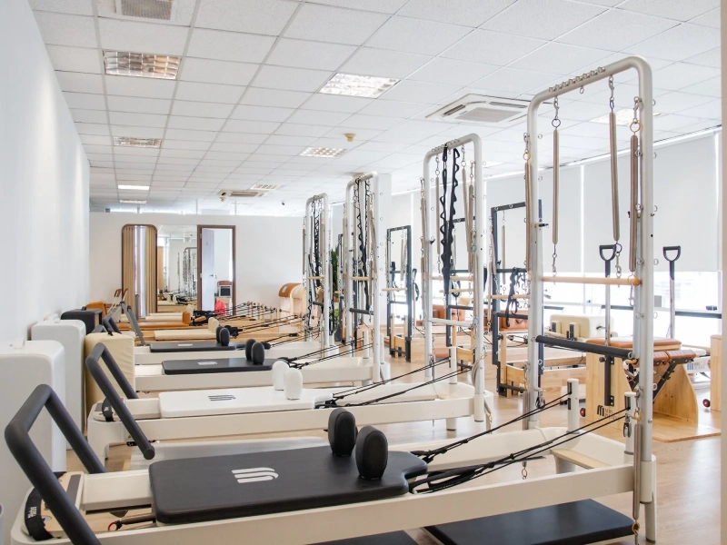 Không gian tập luyện tại MBS Pilates 42 Hàm Nghi Quận Nam Từ Liêm.