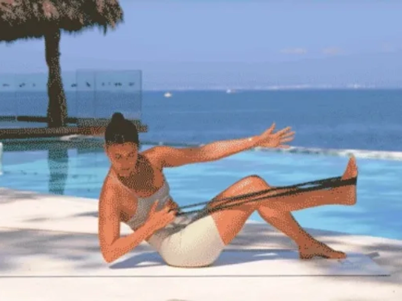 Bài tập Pilates với dây