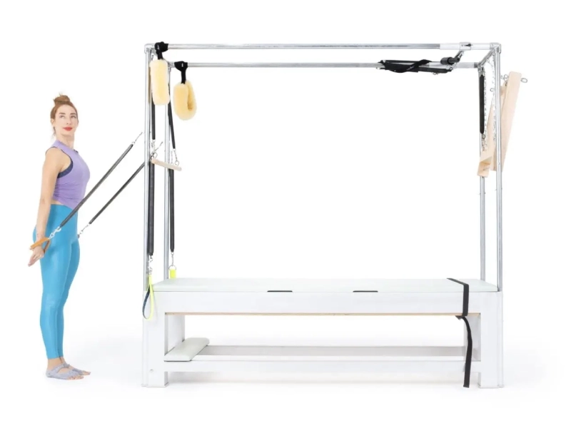Bài tập Chest Expansion with Standing Arm Springs trên Cadillac.