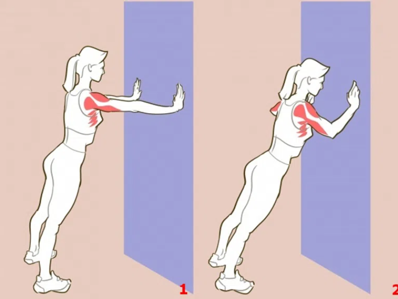 Bài tập đẩy tường giúp tăng vòng 1