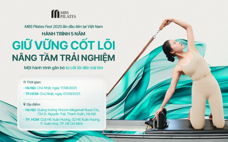 MBS Pilates Fest 2025: Hành trình 5 năm vững vàng, từ cốt lõi đến trái tim