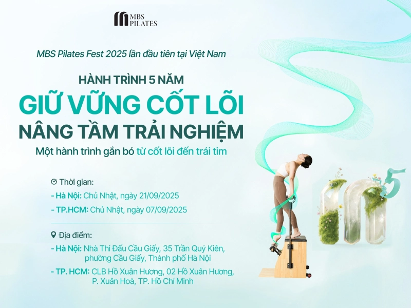 MBS Pilates Fest 2025: Hành trình 5 năm vững vàng, từ cốt lõi đến trái tim