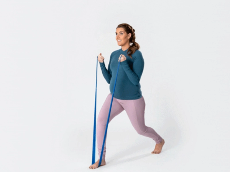 Bài tập Lunge Bicep Curl