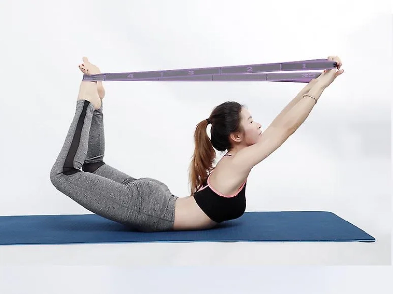 Pilates resistance band exercises help increase endurance and improve muscle strength.