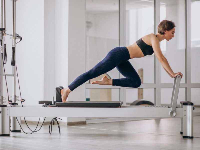 Pilates training requires maximum concentration from the practitioner.