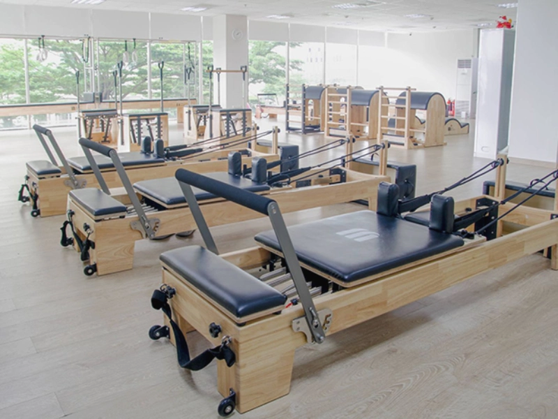 The fully equipped training system at MBS Pilates Hoang Van Thai.