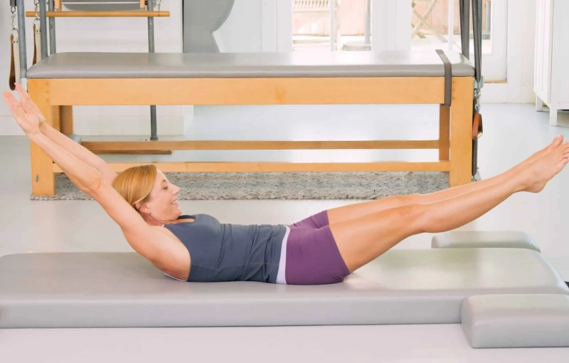 Pilates Double Leg Stretch pose.