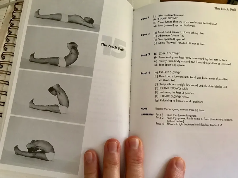 Neck Pull is a more advanced version of the Roll Up exercise.