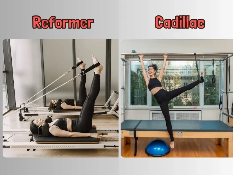 The difference between Pilates Reformer and Cadillac.