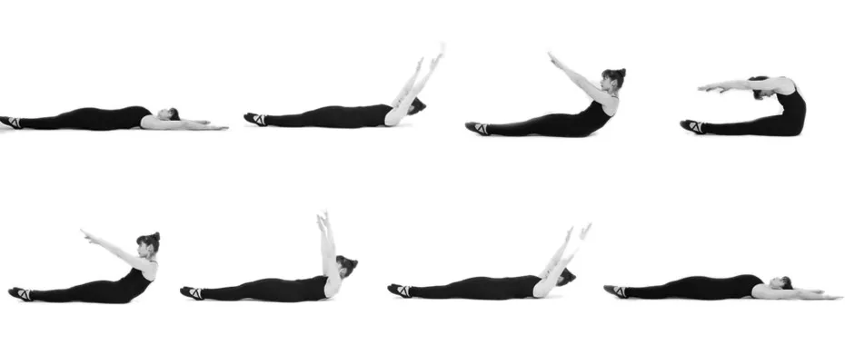Steps to perform The Roll Up pose.