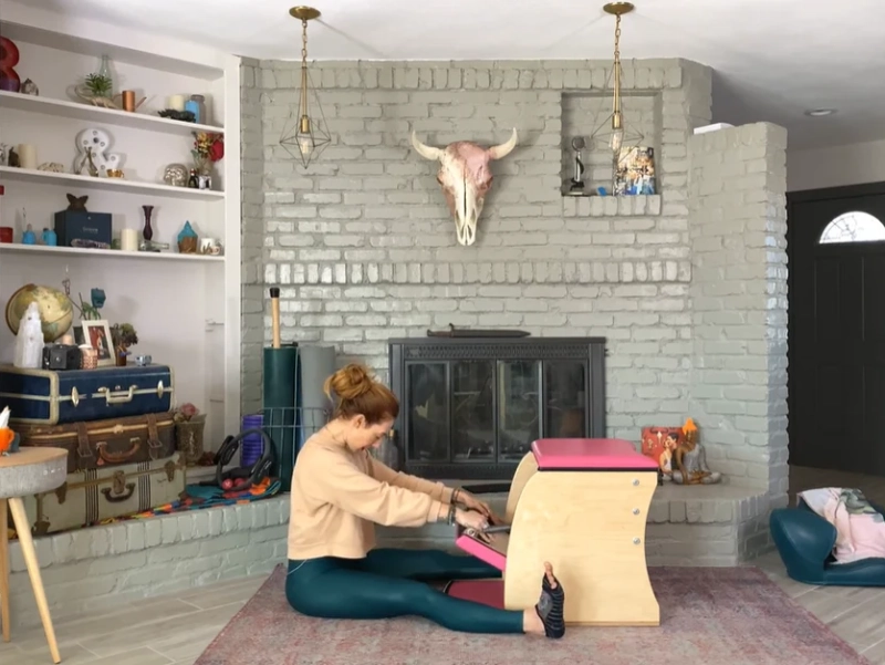 Pilates Spine Stretch Forward on the Wunda Chair