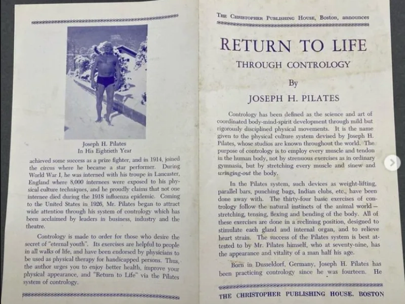 Joseph Pilates opens the book by explaining the concept of Contrology.