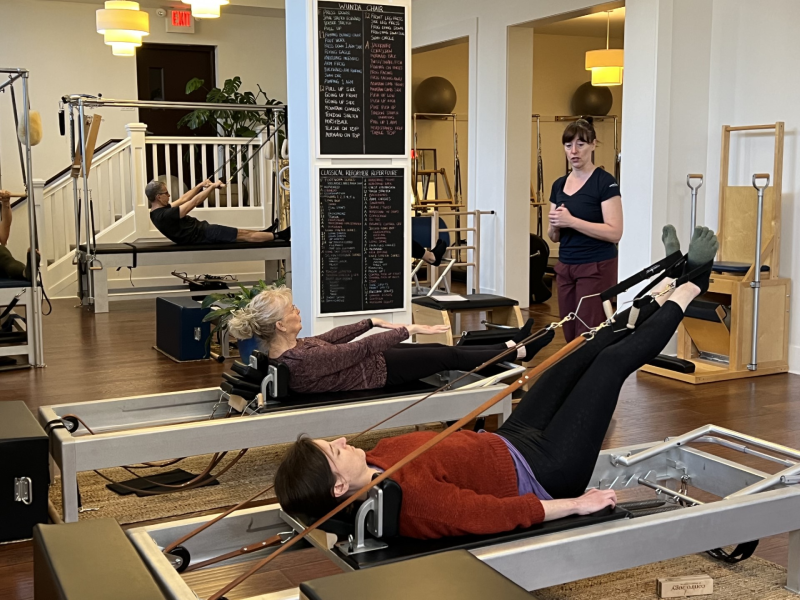 The Frog exercise on the Reformer.