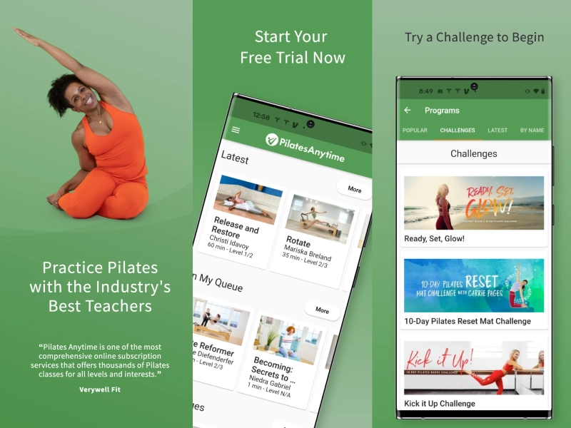 Pilates Anytime app.