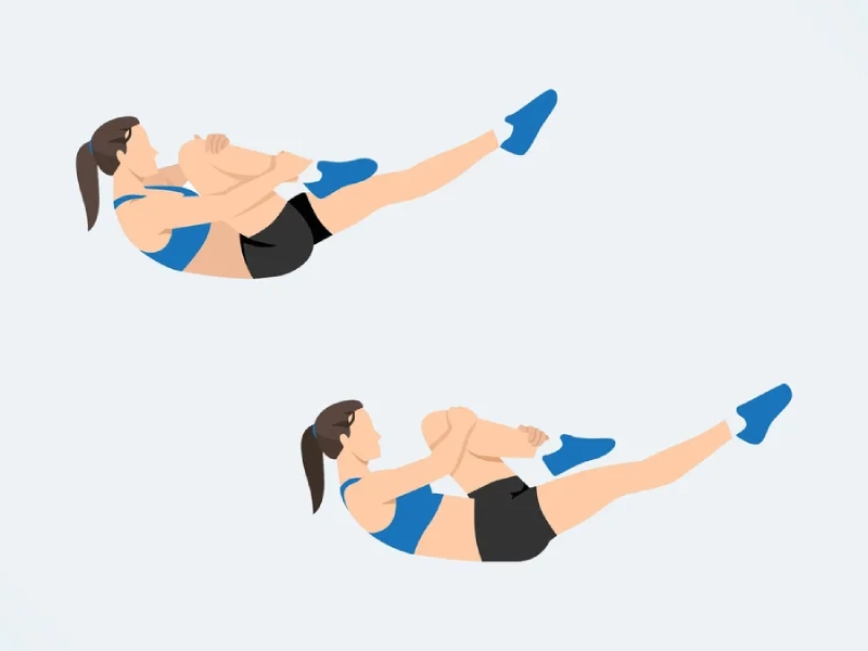 Single Leg Stretch exercises.