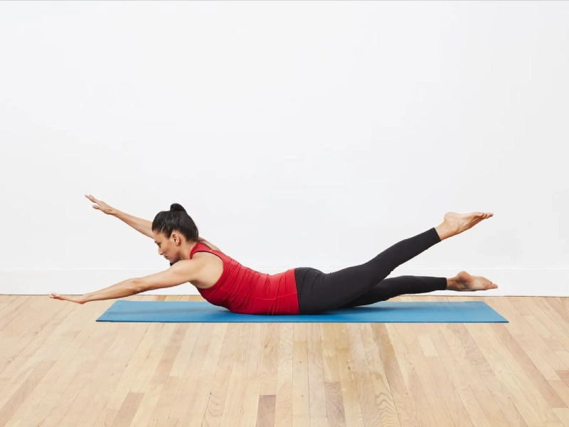 Pilates exercises for busy moms - Pilates Swimming exercises.
