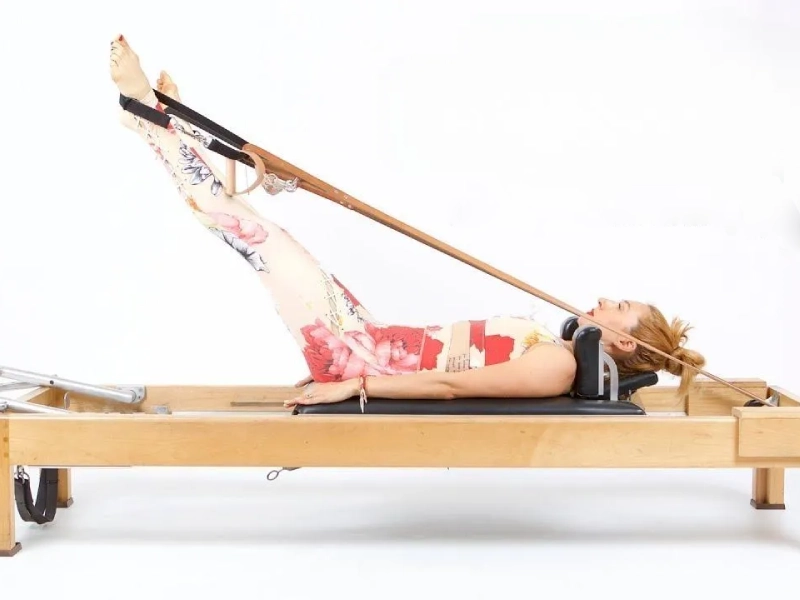 Leg Circles Exercise on the Reformer.