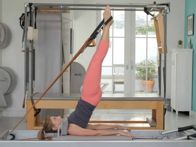 Pilates Long Spine Massage exercise on the Reformer