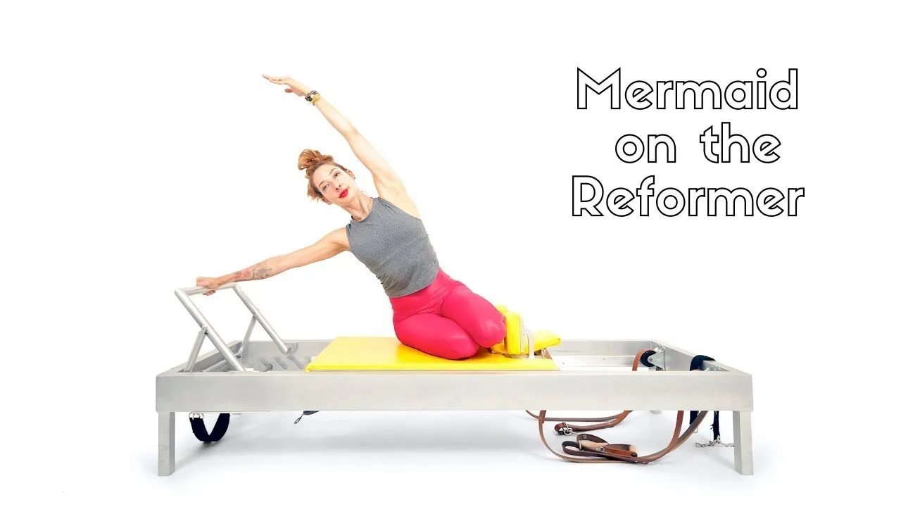 Pilates Mermaid exercise on the Reformer