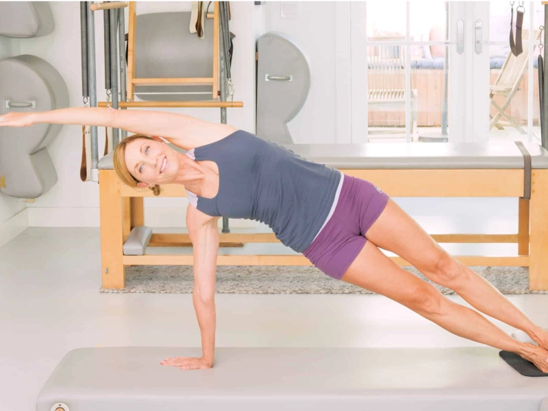 The Pilates Side Bend exercise can help reduce shoulder pain when performed correctly.