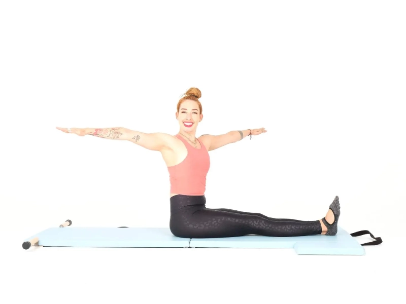 The Spine Twist exercise helps improve spinal flexibility and the ability to rotate the body's axis.