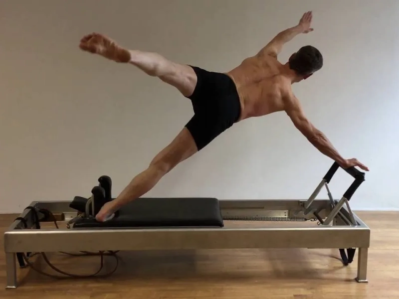 The Star exercise on the Reformer or Wunda Chair is an advanced exercise, suitable for those with a Pilates background.