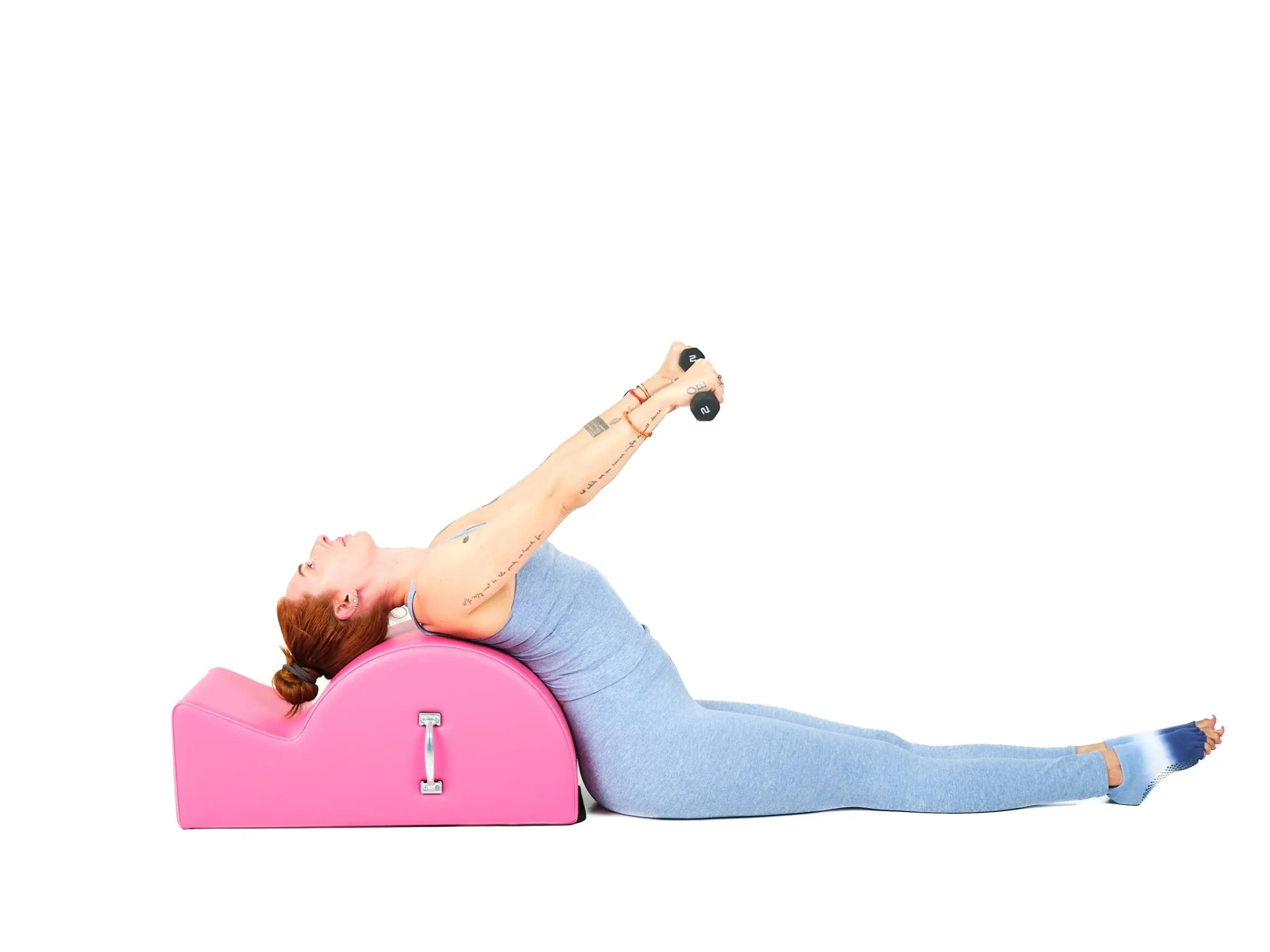 Pilates Circles on the Spine Corrector.