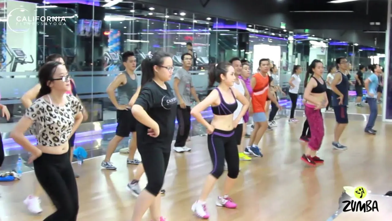 Zumba dance class at California Fitness and Yoga Center.