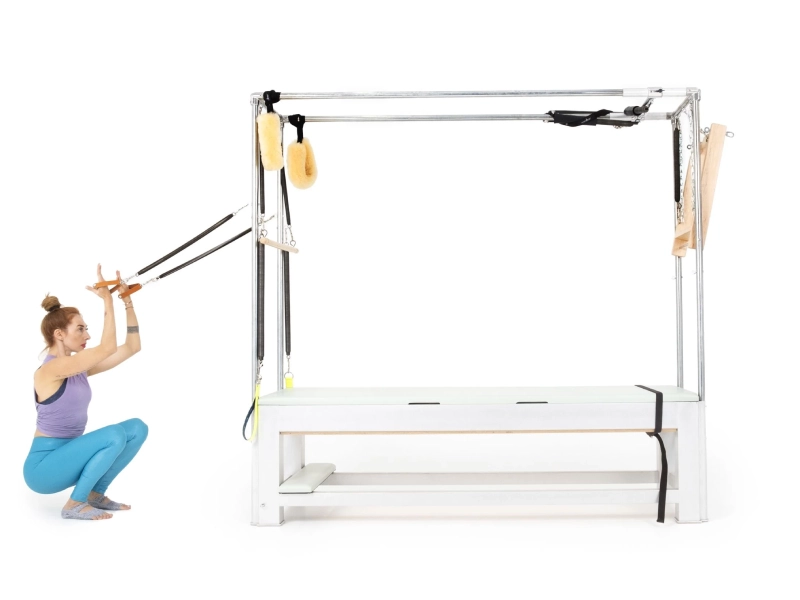 The benefits of squats with standing arm springs on a Cadillac.